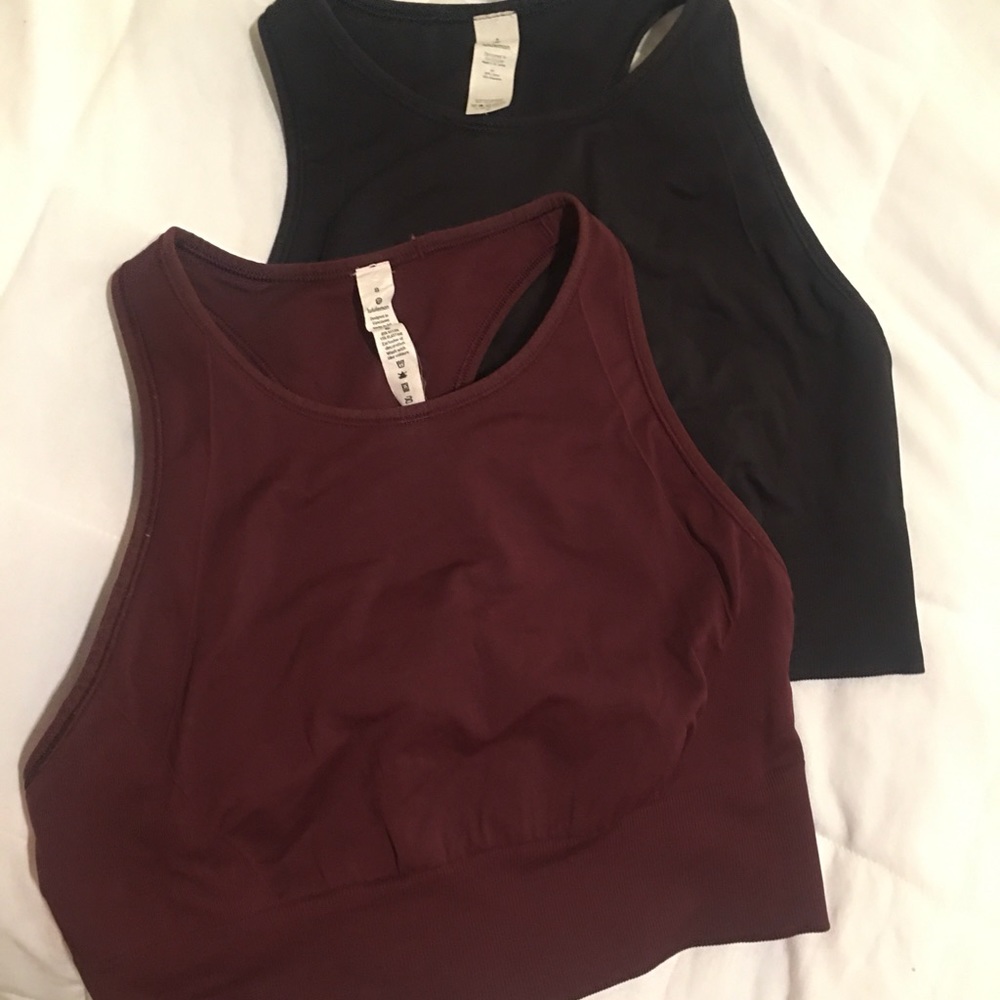 lululemon EUC Sports Bras Long line Size 8 - SET